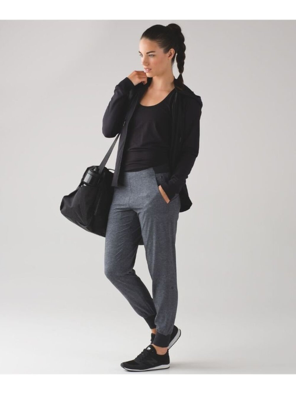 Lululemon Get Ready Jogger Pants 4 Heathered Mercury Deep Coal Gray Workout Gym